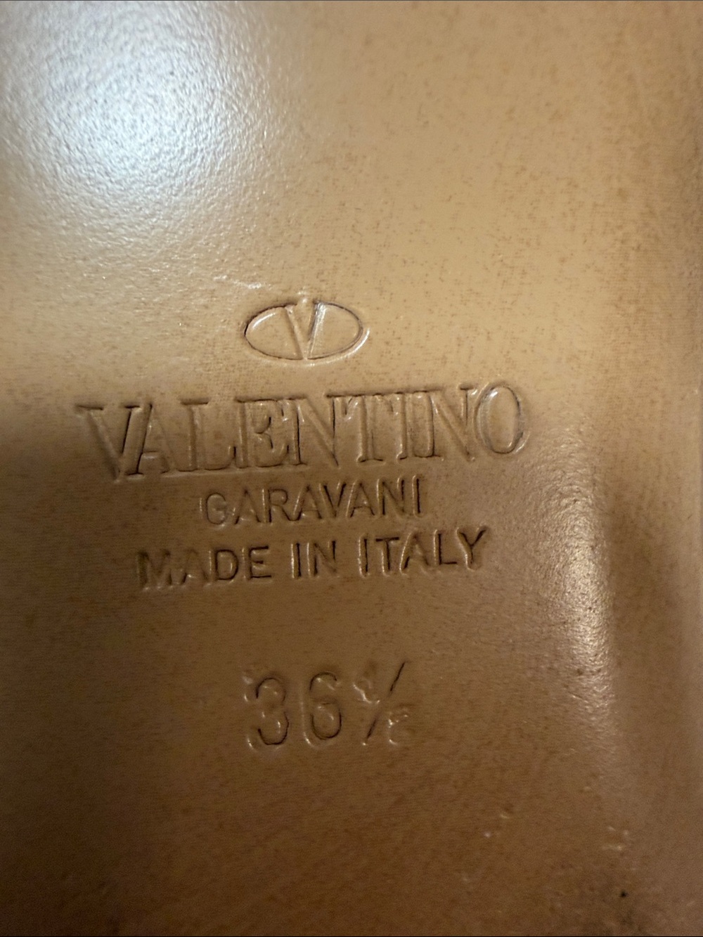 Valentino Garavani Denim Slide Sandals with Gold Studs - Picture 3 of 4